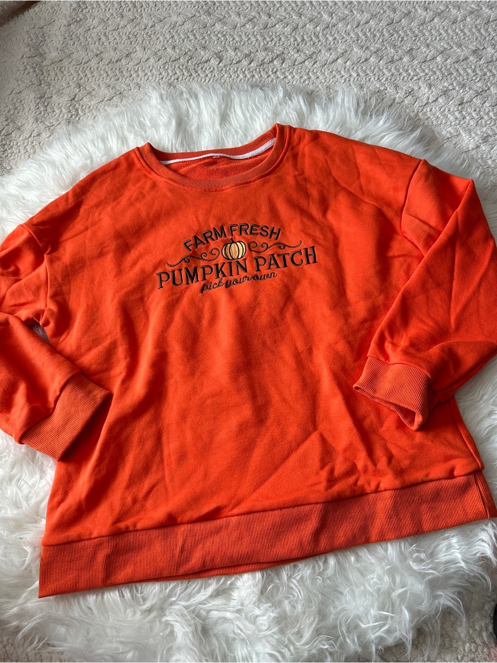 Pumpkin Patch Farm Fresh Orange Women's Sweatshirt